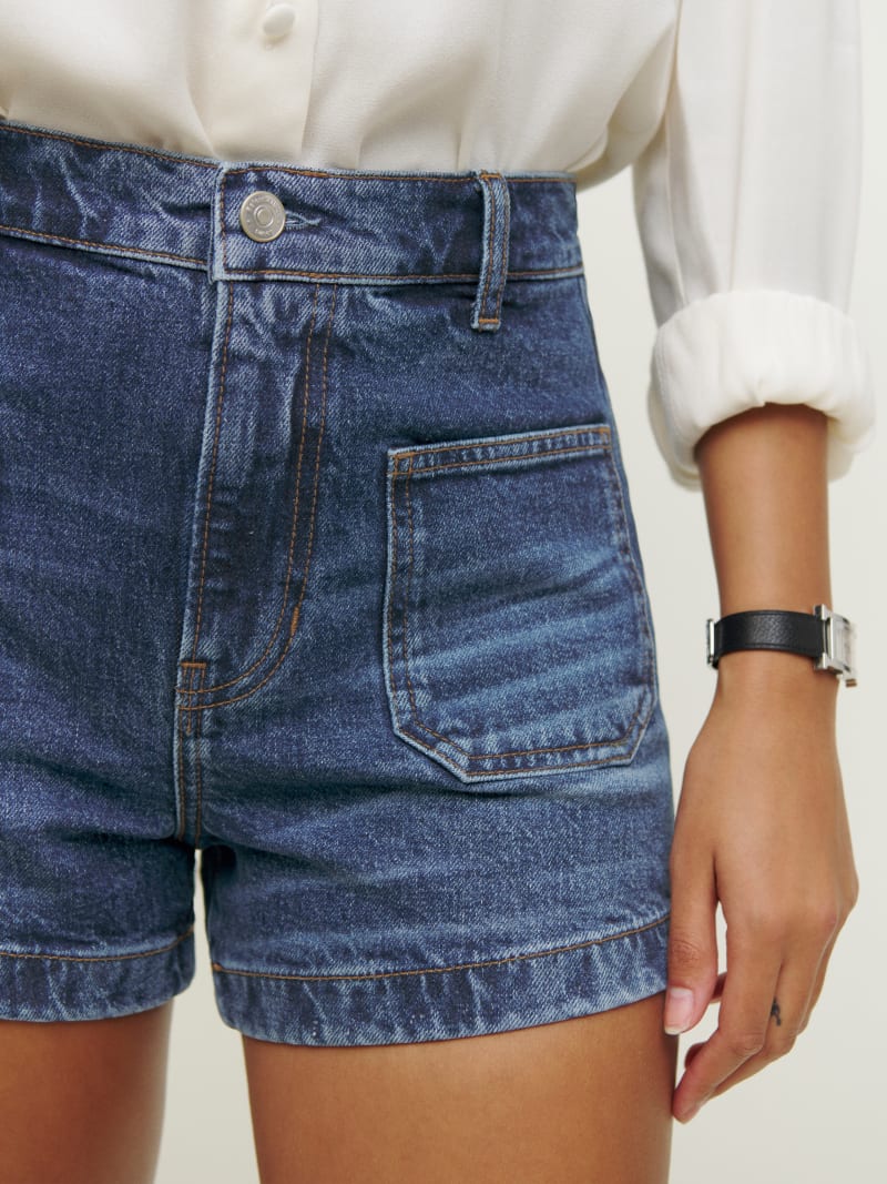 Alyssa Stretch High Rise 3.5” Jean Shorts