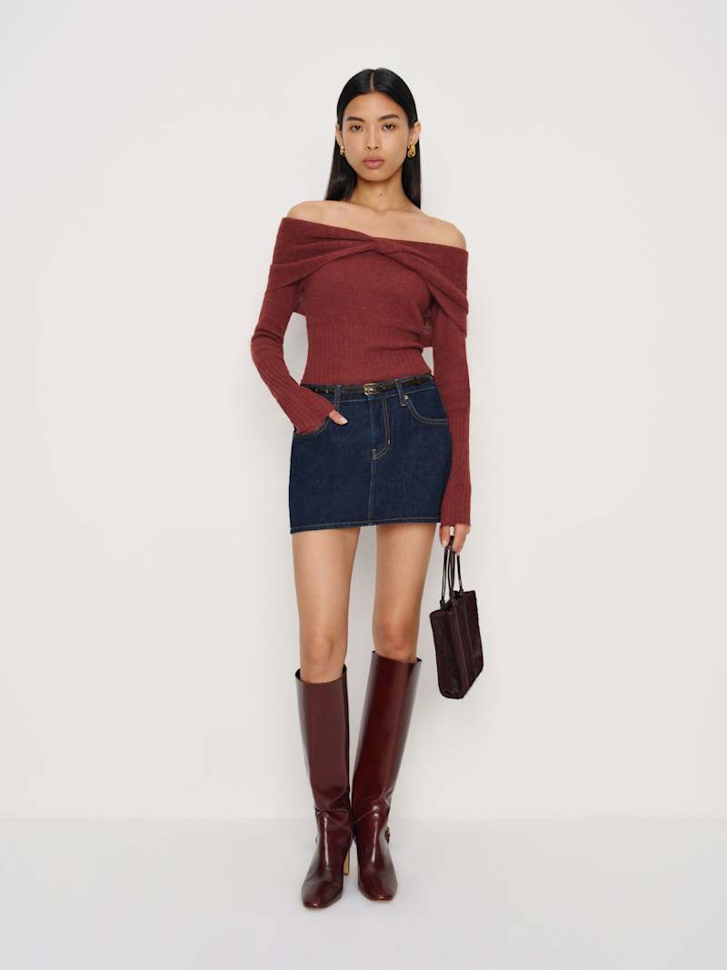 Florie Twist Front Sweater