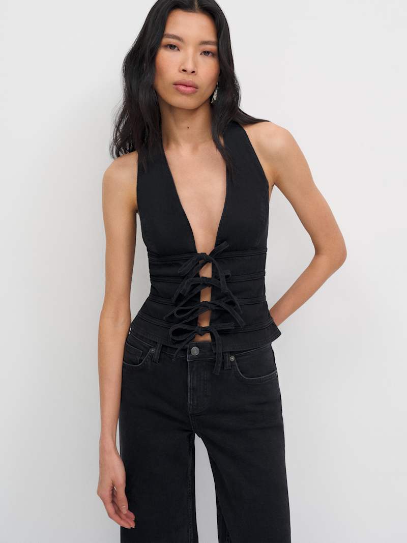 Kyleigh Denim Halter Top