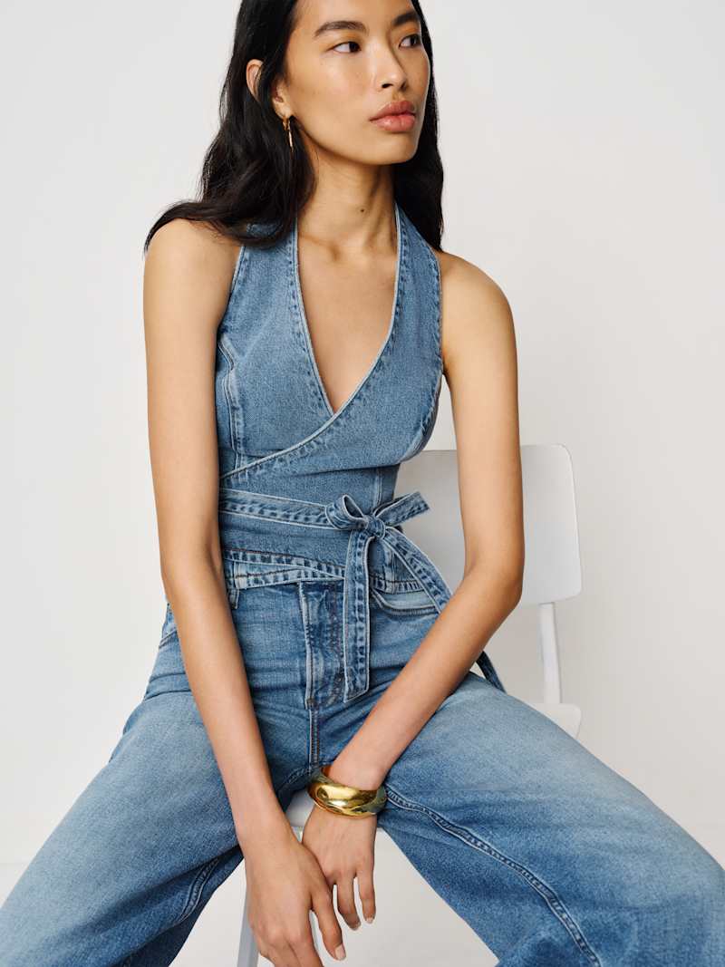 Gaia Denim Halter Top