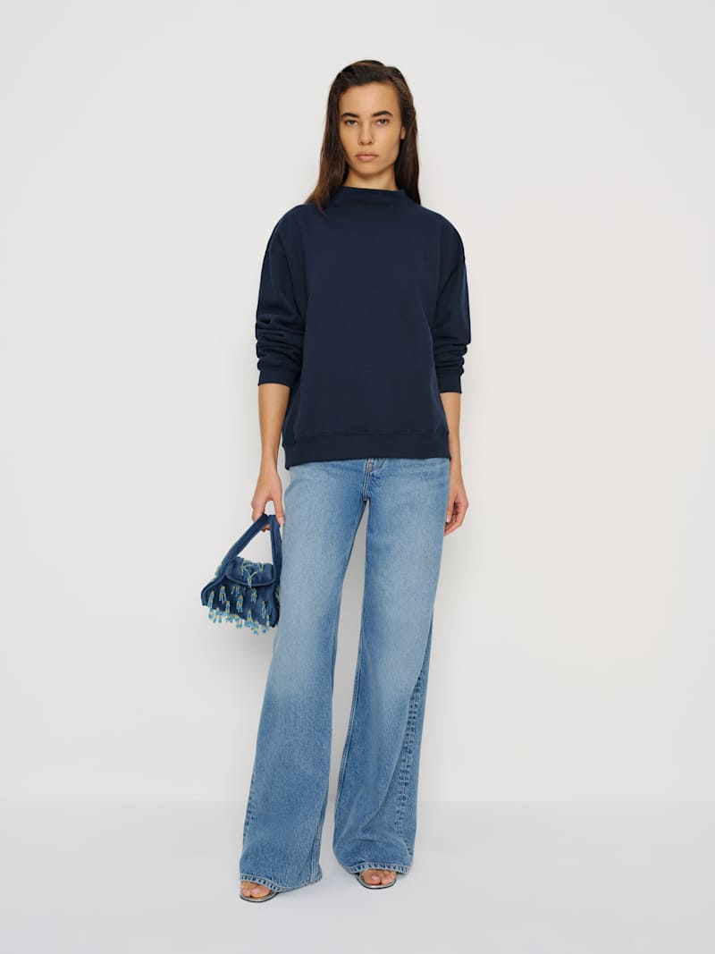 Jade Mock Neck Sweatshirt