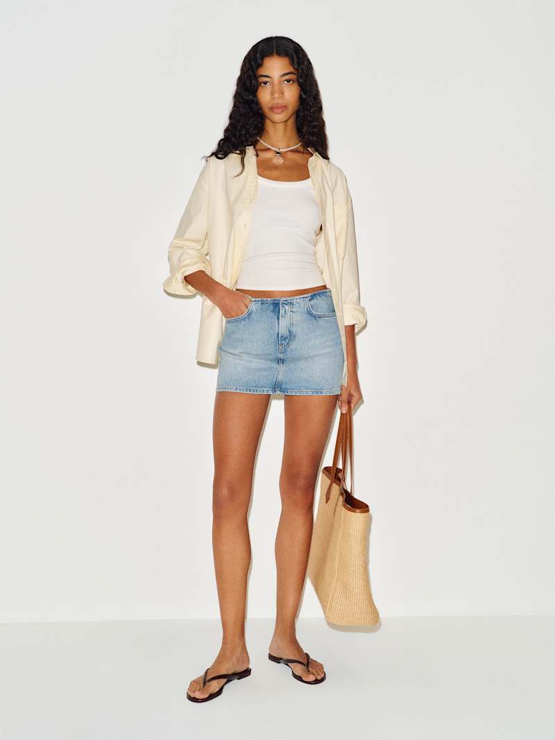 Rylee Low Rise Denim Mini Skirt
