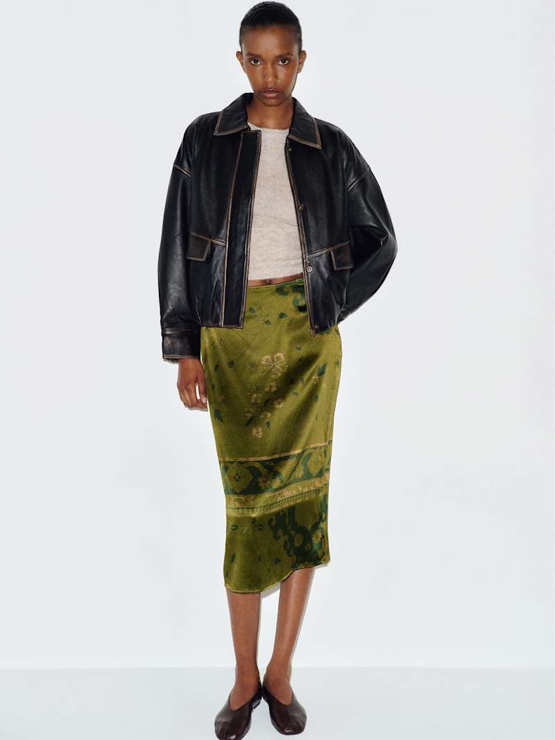 Helen Low Waist Silk Midi Skirt