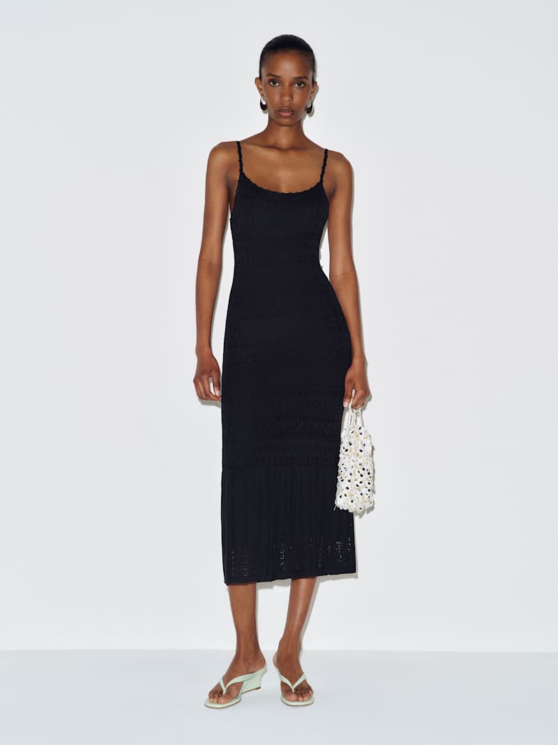 River Cotton Crochet Sweater Dress