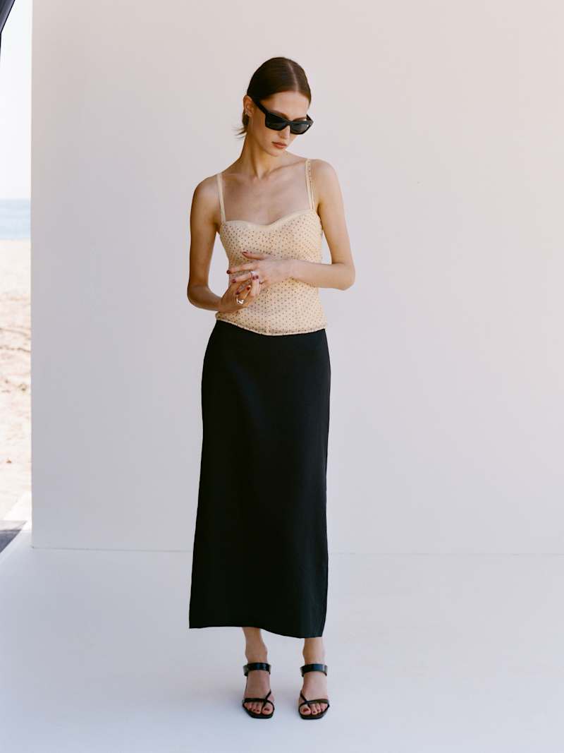 Petites Lydia Linen Skirt