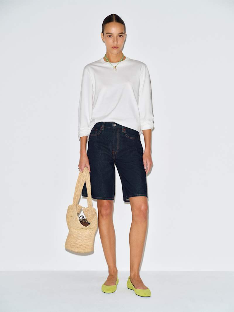 Hayden Mid Rise 8 In Jean Shorts