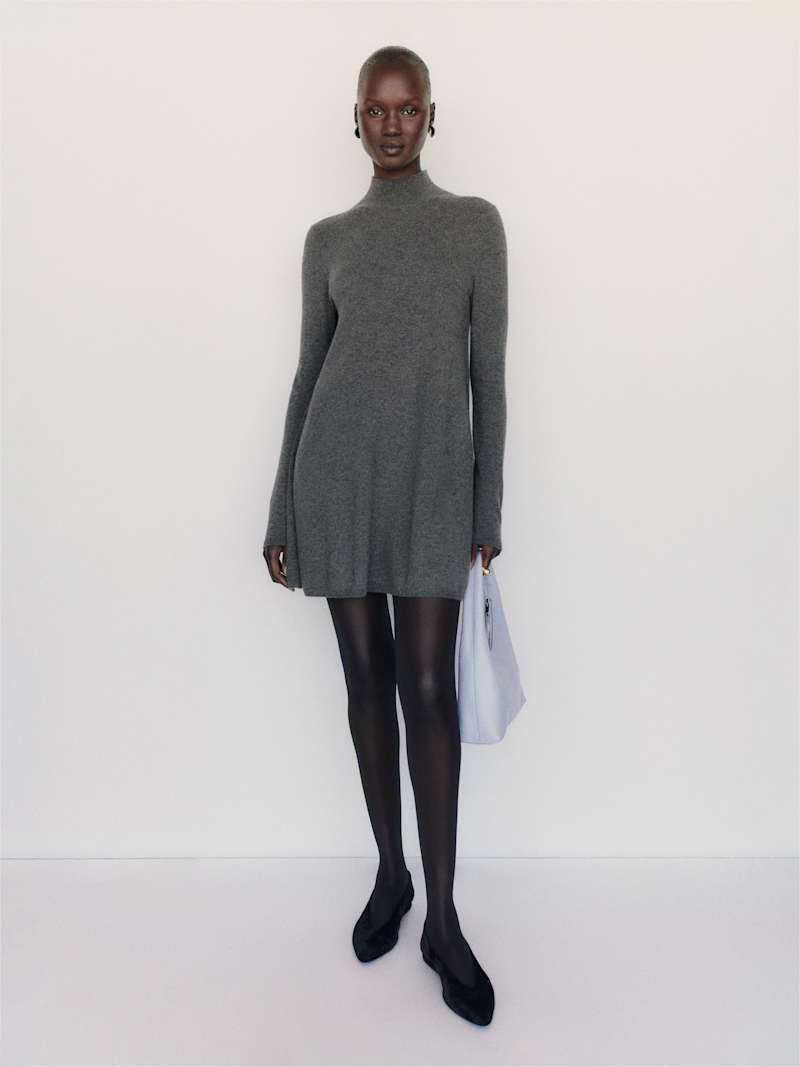 April Cashmere Turtleneck Mini Dress