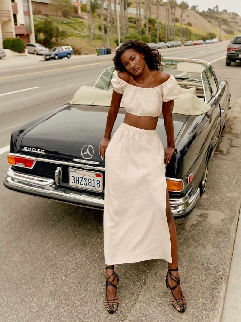 Sandalwood Linen Skirt